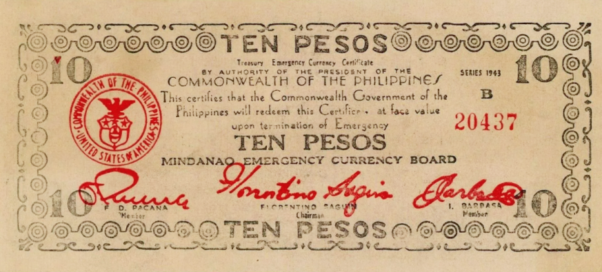 (017) Philippines PS488 - 10 Pesos (1943) (Quality = XF)